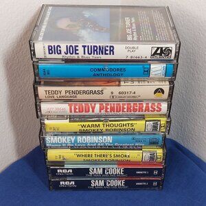 Lot of 9 R&B Motown Cassettes Smokey Robinson Sam Cooke Teddy Pendergrass, etc..